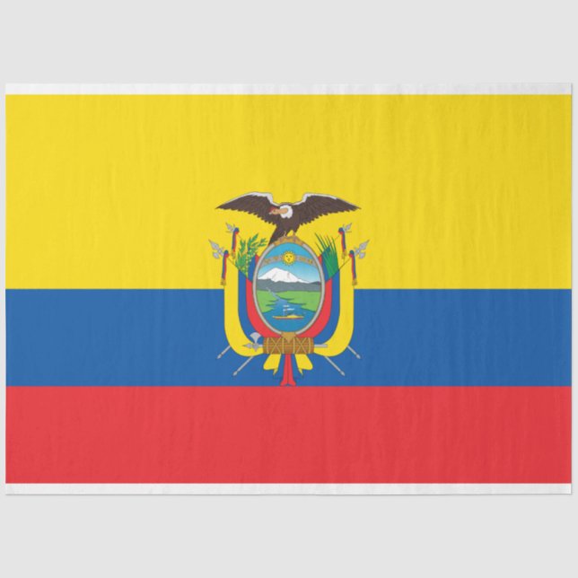 Papel De Seda Bandera de Ecuador (Anverso)