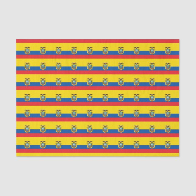 Papel De Seda Bandera de Ecuador (Anverso)