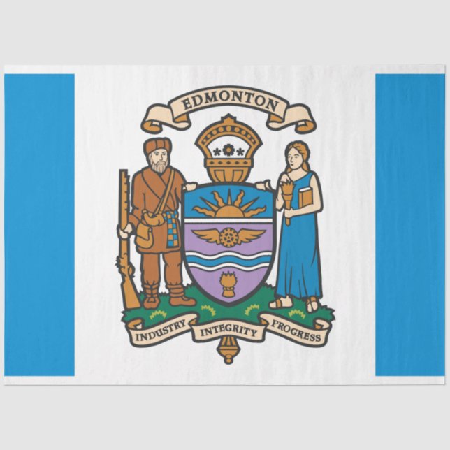 Papel De Seda Bandera de Edmonton (Alberta, Canadá) (Anverso)