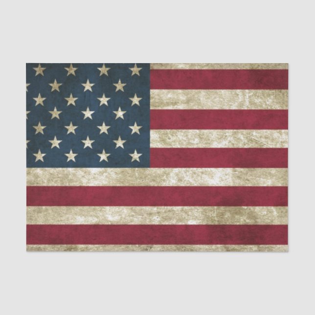 Papel De Seda Bandera de EE. UU. Grunge (Anverso)