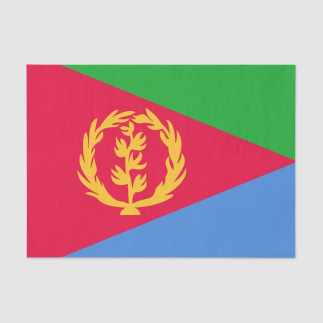 Papel De Seda Bandera de Eritrea (Anverso)