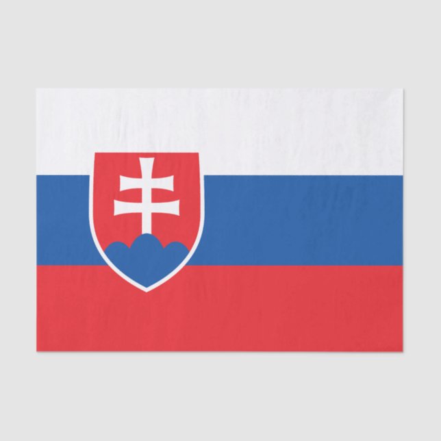 Papel De Seda Bandera de Eslovaquia (Anverso)
