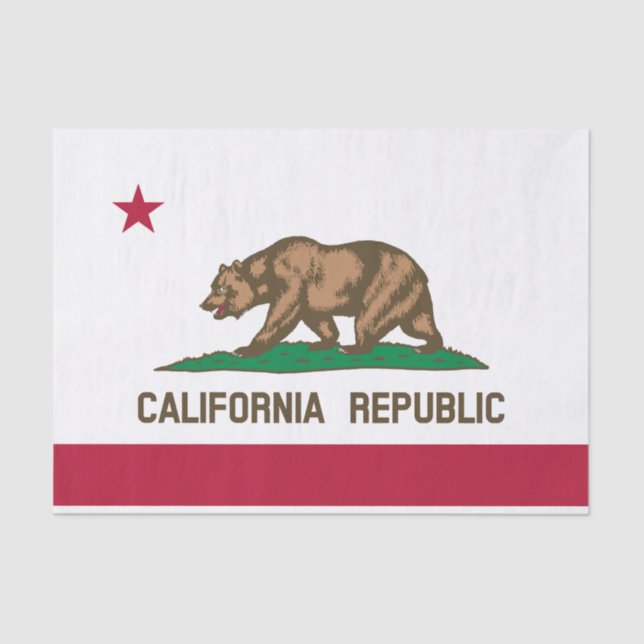 Papel De Seda Bandera de estado de California (Anverso)