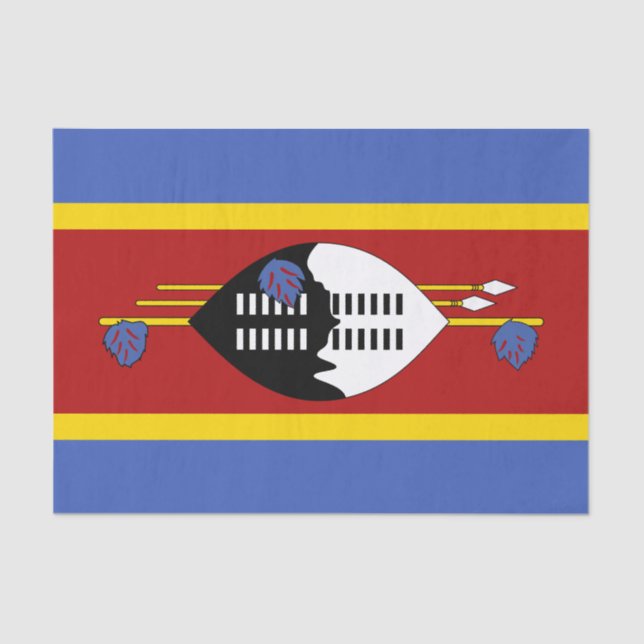 Papel De Seda Bandera de Eswatini (Anverso)