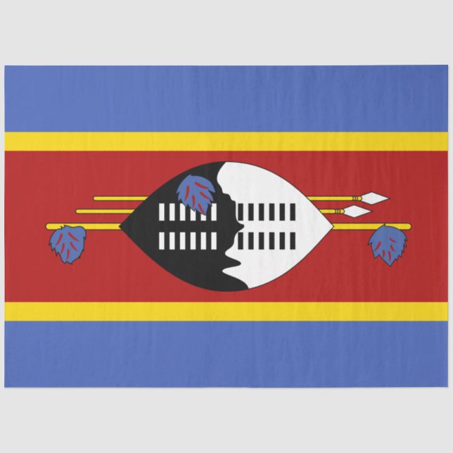 Papel De Seda Bandera de Eswatini (Swazilandia) (Anverso)