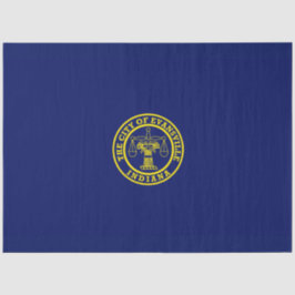 Papel De Seda Bandera de Evansville (Indiana)