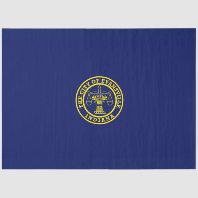 Papel De Seda Bandera de Evansville (Indiana) (Anverso)