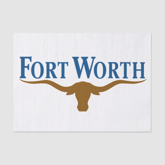 Papel De Seda Bandera de Fort Worth (Texas) (Anverso)