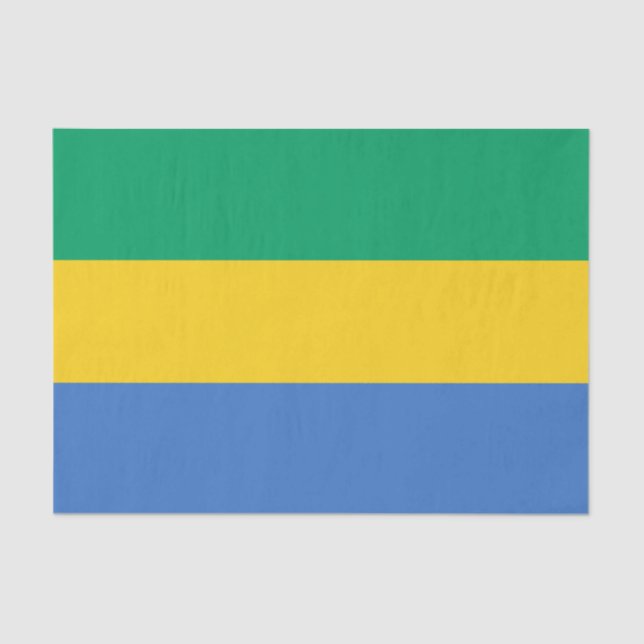 Papel De Seda Bandera de Gabón (Anverso)