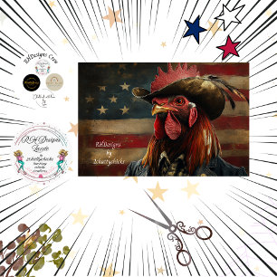 Papel De Seda Bandera de gallo patriótico de desahuciación