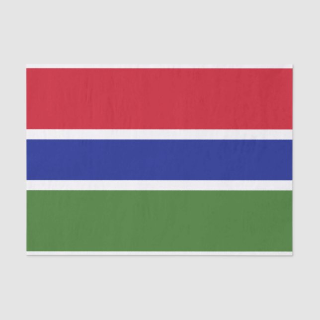 Papel De Seda Bandera de Gambia (Anverso)