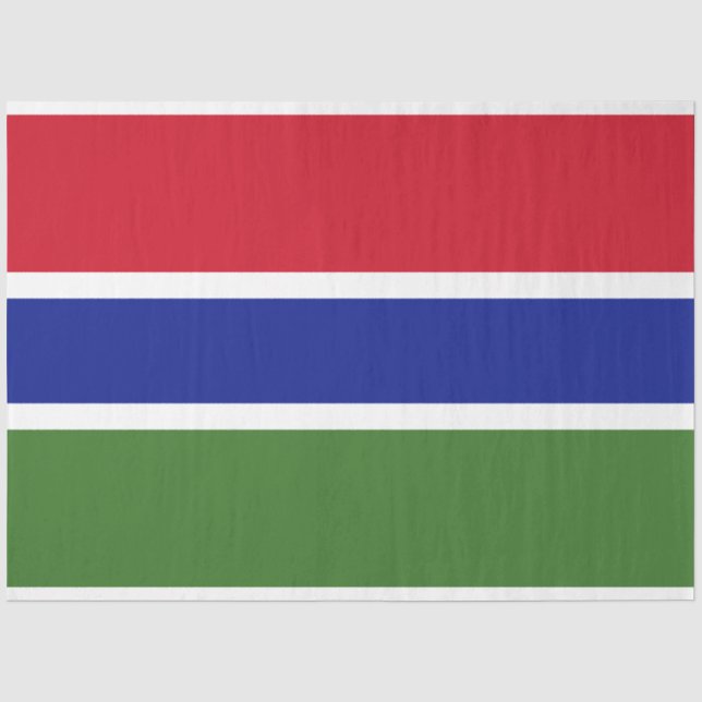 Papel De Seda Bandera de Gambia (Anverso)