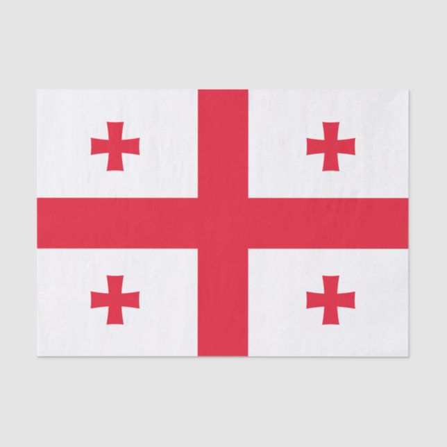 Papel De Seda Bandera de Georgia (Anverso)
