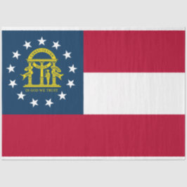 Papel De Seda Bandera de Georgia (Estado de los Estados Unidos)