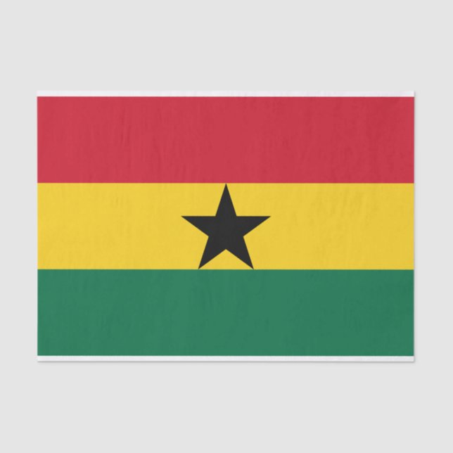 Papel De Seda Bandera de Ghana (Anverso)