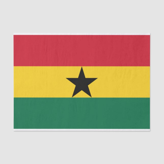 Papel De Seda Bandera de Ghana (Anverso)