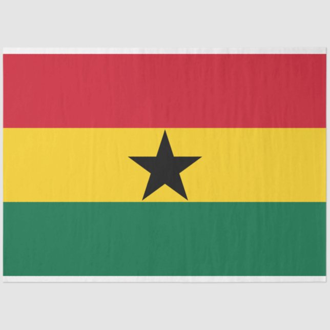 Papel De Seda Bandera de Ghana (Anverso)