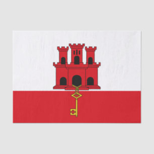 Papel De Seda Bandera de Gibraltar