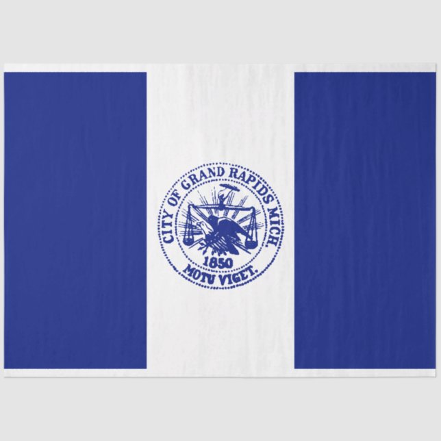 Papel De Seda Bandera de Grand Rapids (Michigan City) (Anverso)
