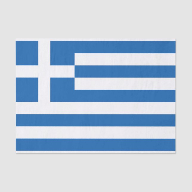 Papel De Seda Bandera de Grecia (Anverso)