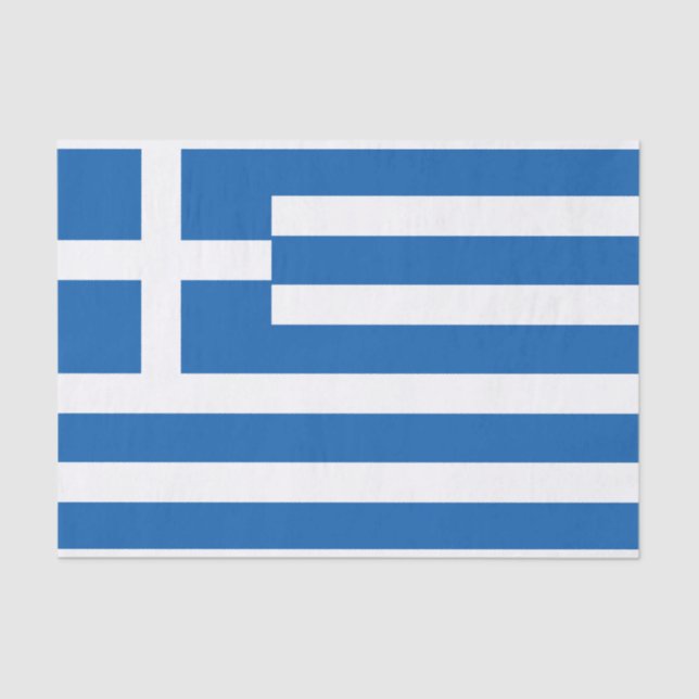 Papel De Seda Bandera de Grecia (Anverso)