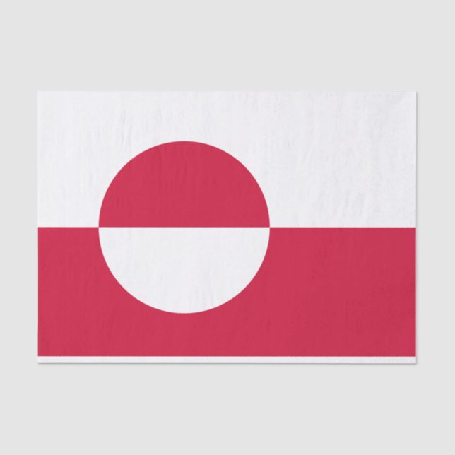 Papel De Seda Bandera de Groenlandia (Anverso)