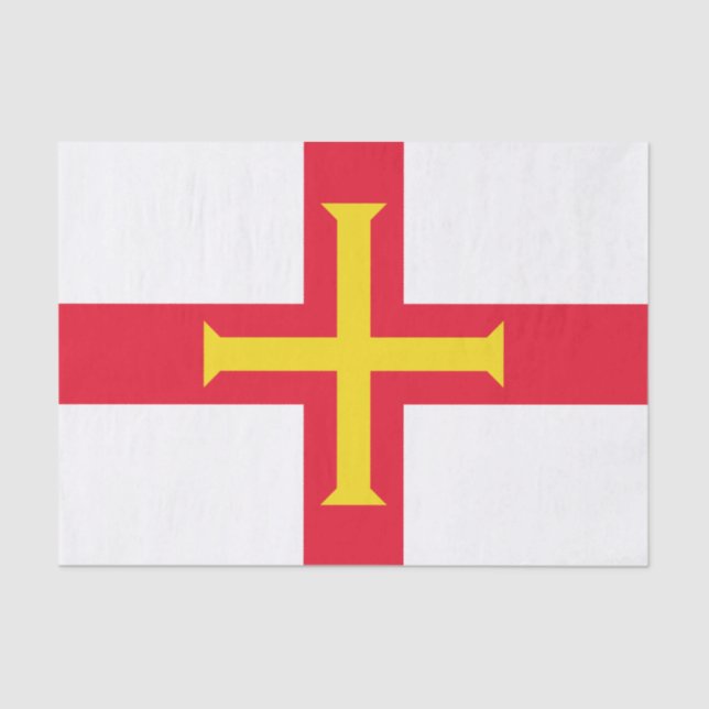 Papel De Seda Bandera de Guernsey (Anverso)