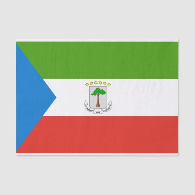 Papel De Seda Bandera de Guinea Ecuatorial (Anverso)