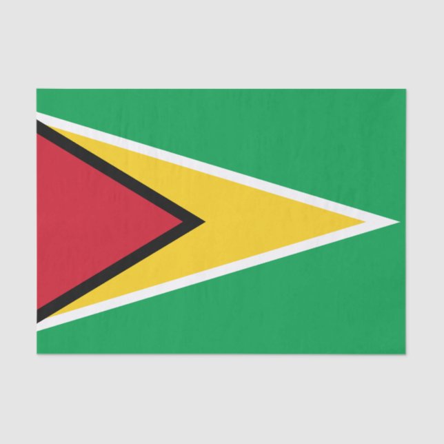 Papel De Seda Bandera de Guyana (Anverso)