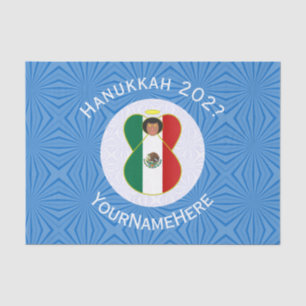 Papel De Seda Bandera de Hanukkah Ángel Mexicano Regalo Personal