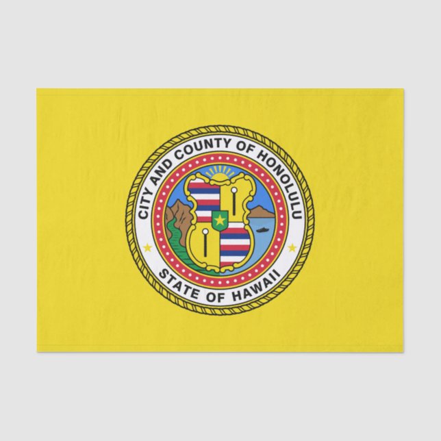 Papel De Seda Bandera de Honolulu (Hawái) (Anverso)