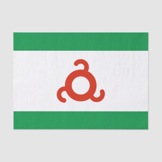 Papel De Seda Bandera de Ingusetia (Anverso)