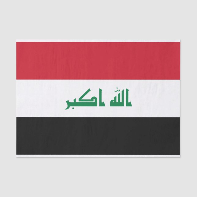 Papel De Seda Bandera de Irak (Anverso)