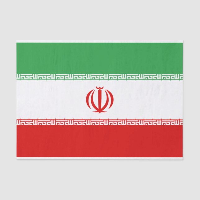 Papel De Seda Bandera de Irán (Anverso)