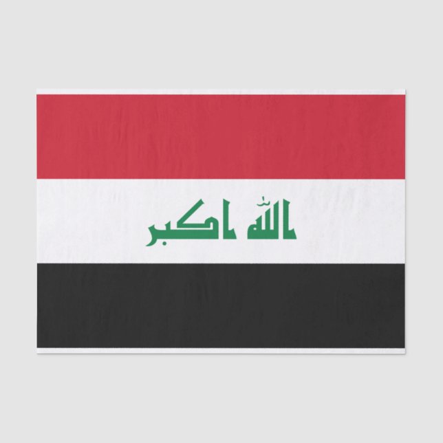 Papel De Seda Bandera de Iraq (Anverso)