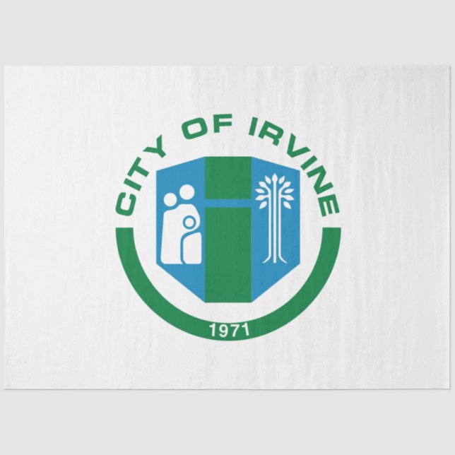 Papel De Seda Bandera de Irvine (California) (Anverso)