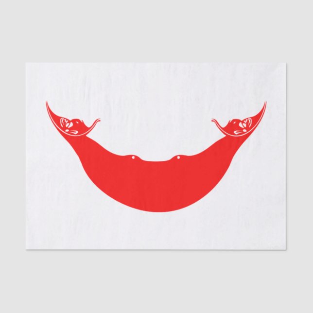 Papel De Seda Bandera de Isla de Pascua (Anverso)