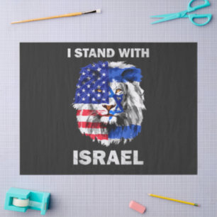 Papel De Seda Bandera de Israel y Estados Unidos León _ Me mante