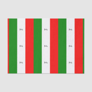 Papel De Seda Bandera de Italia, etiquetado
