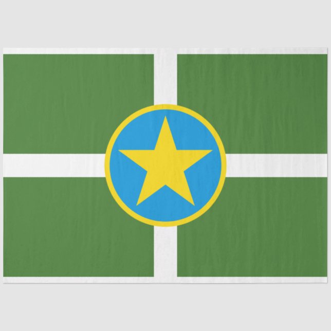 Papel De Seda Bandera de Jackson (Misisipi) (Anverso)