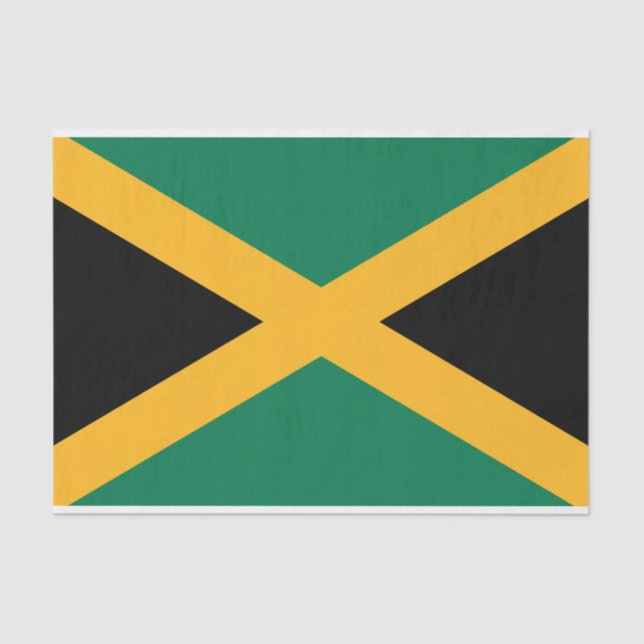 Papel De Seda Bandera de Jamaica (Anverso)