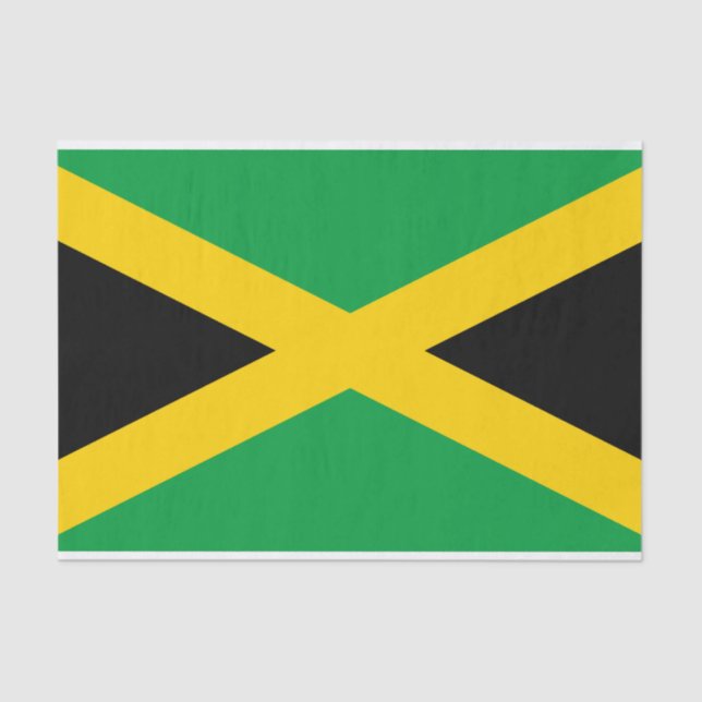 Papel De Seda Bandera de Jamaica (Anverso)