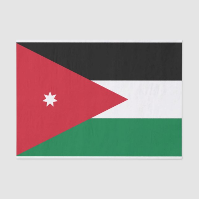 Papel De Seda Bandera de Jordania (Anverso)