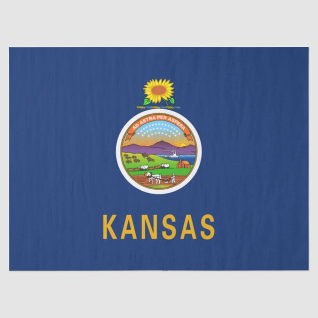 Papel De Seda Bandera de Kansas (Anverso)
