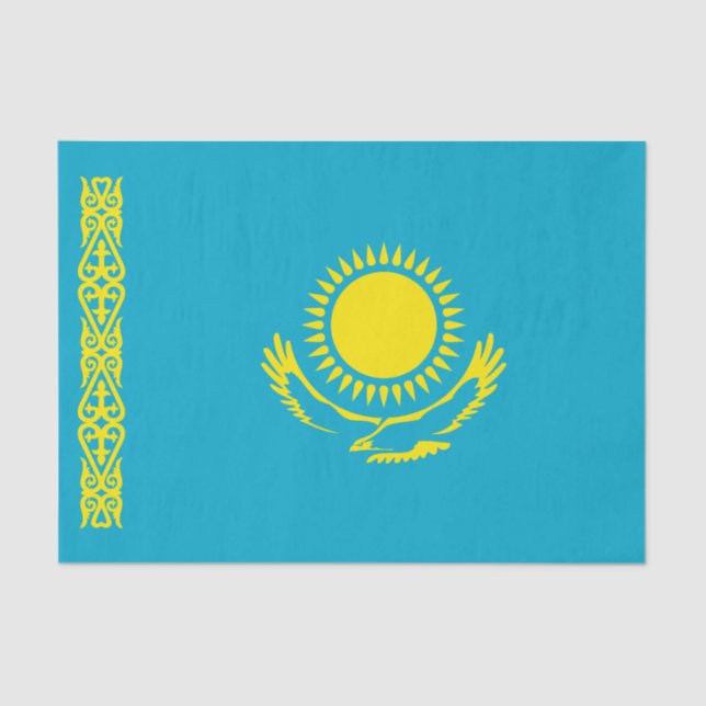Papel De Seda Bandera de Kazajistán (Anverso)