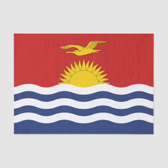 Papel De Seda Bandera de Kiribati (Anverso)