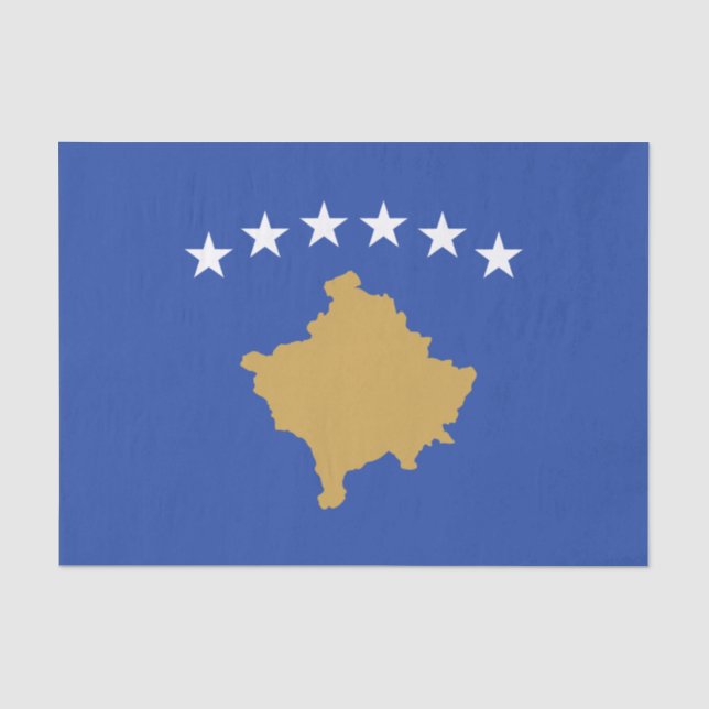 Papel De Seda Bandera de Kosovo (Anverso)