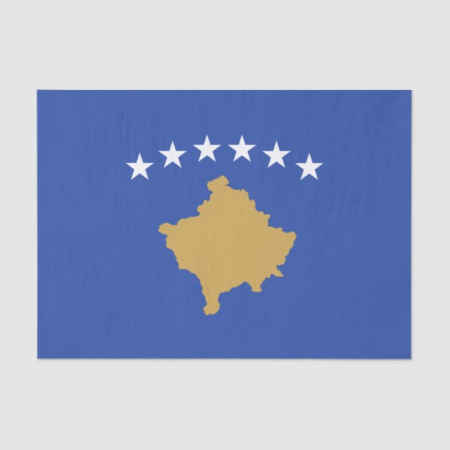 Papel De Seda Bandera de Kosovo (Anverso)