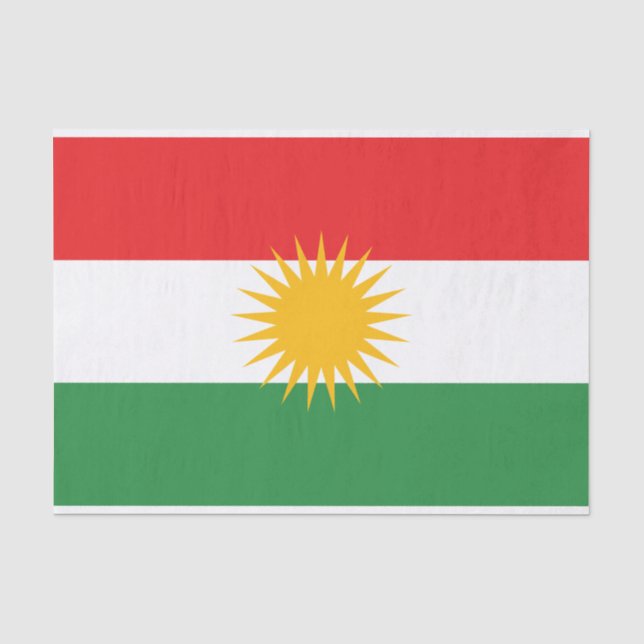 Papel De Seda Bandera de Kurdistán (Anverso)