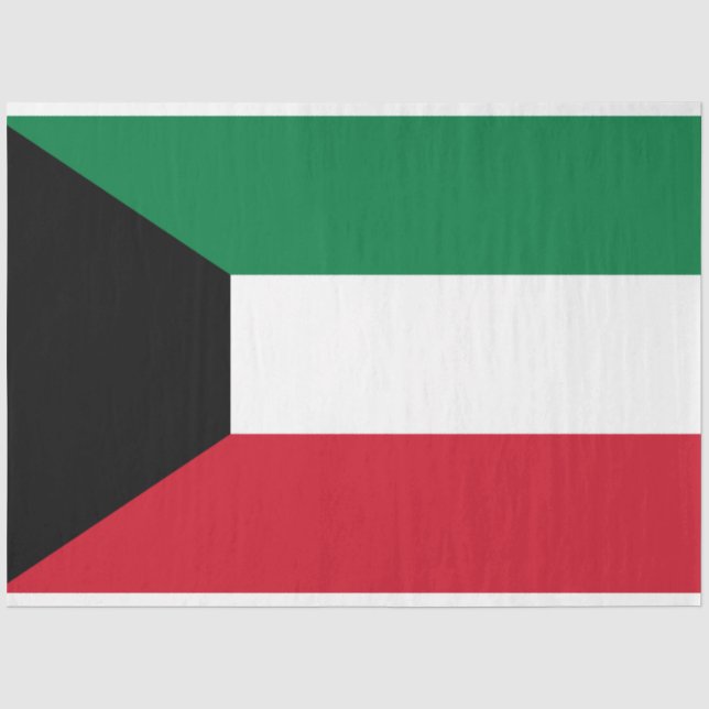 Papel De Seda Bandera de Kuwait (Anverso)